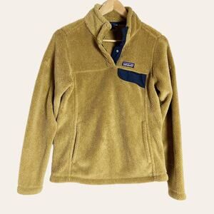 Patagonia Tan Outdoor Polartec Thermal Pullover Sweater Size S